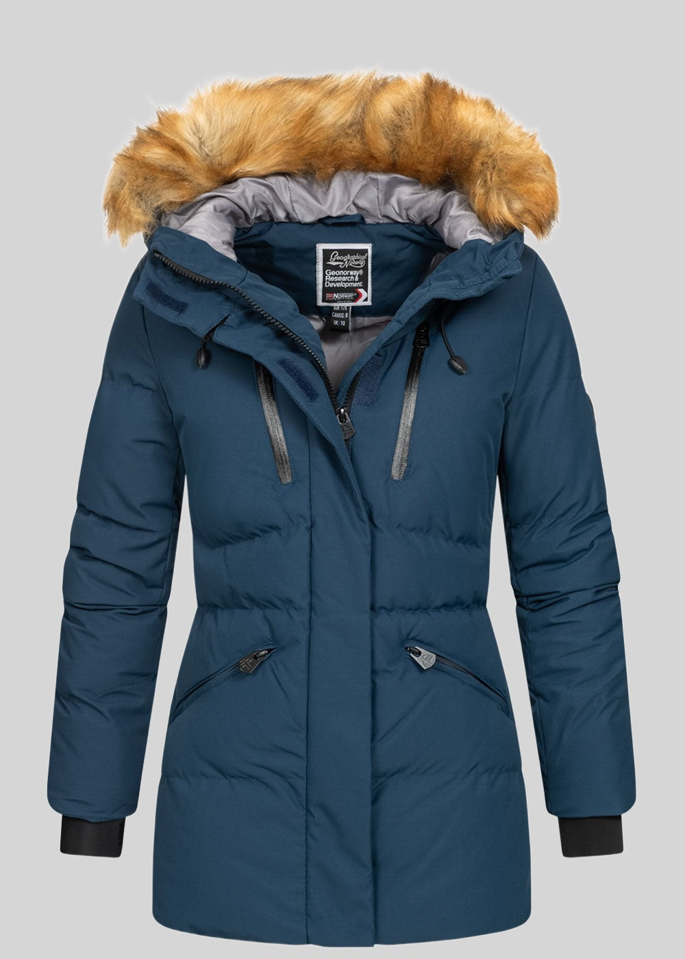 geographical-norway-crown-damen-parka-marine-mit-fellkapuze image 4