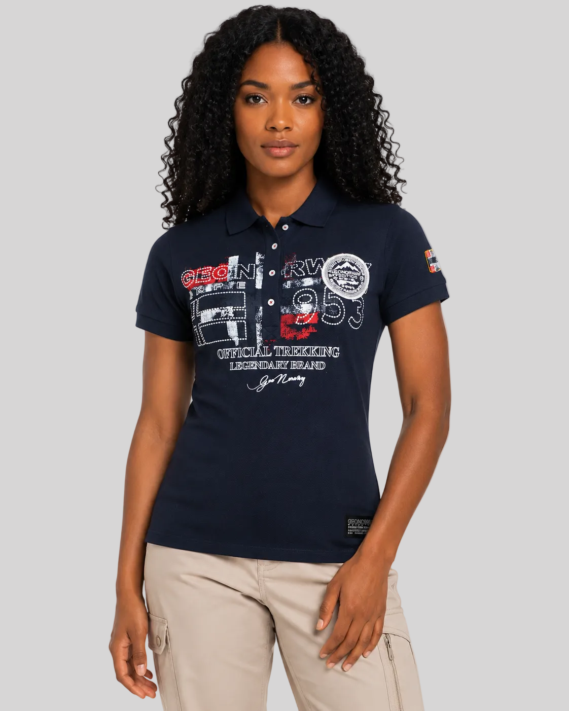 geographical-norway-kerry-damen-polo-marine-kurzarm-mit-print image 1
