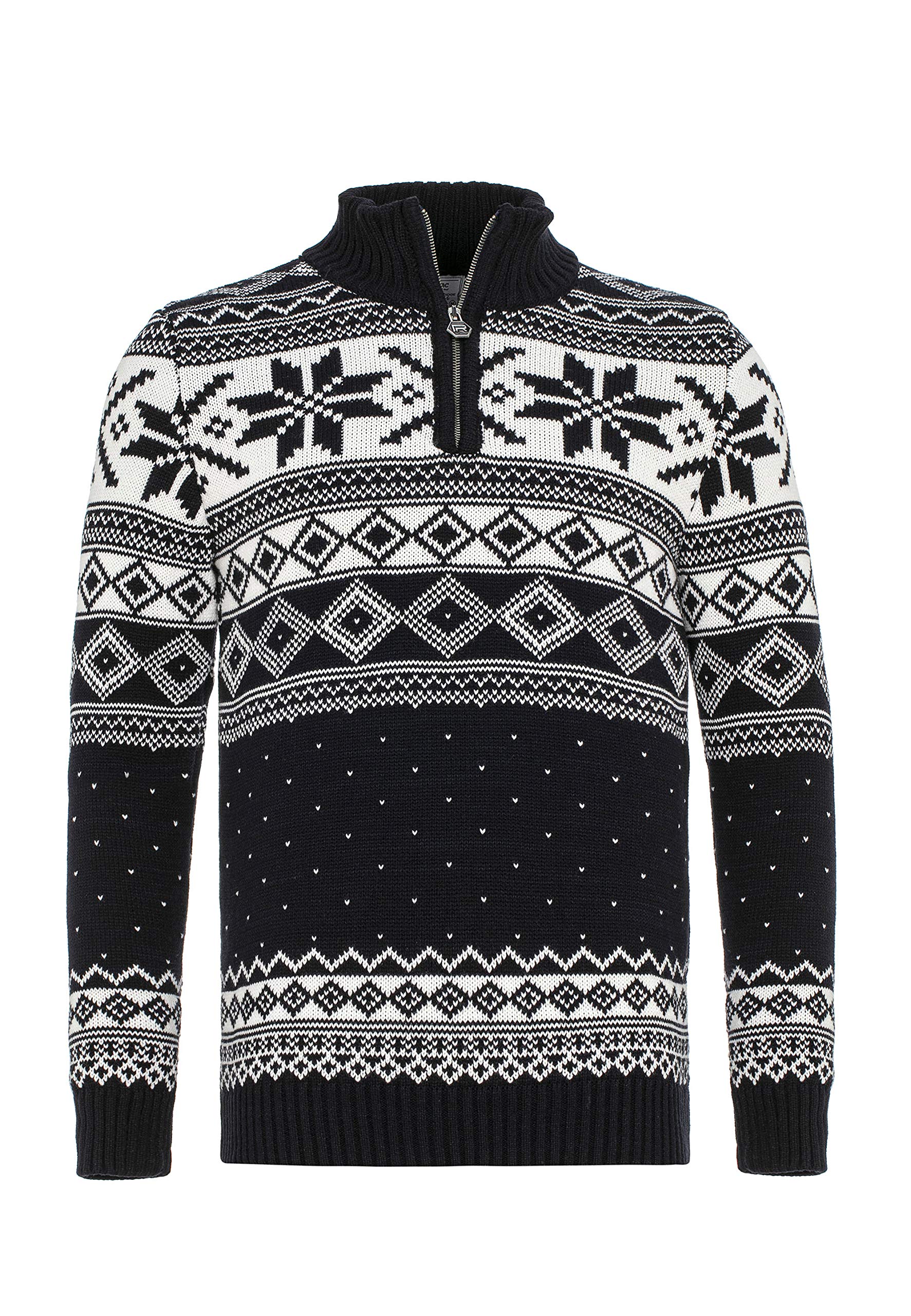 redbridge-m3121-norweger-pullover-herren-blau-l-stehkragen image 6