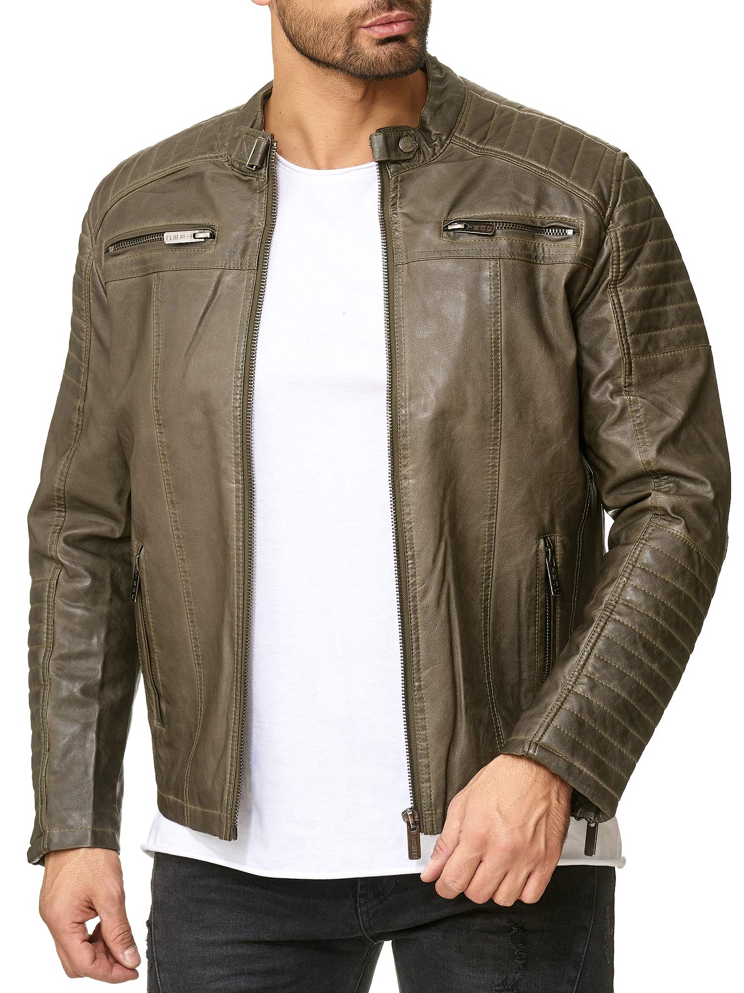 redbridge-m6013-biker-lederjacke-herren-schwarz-echtleder-stepp image 5