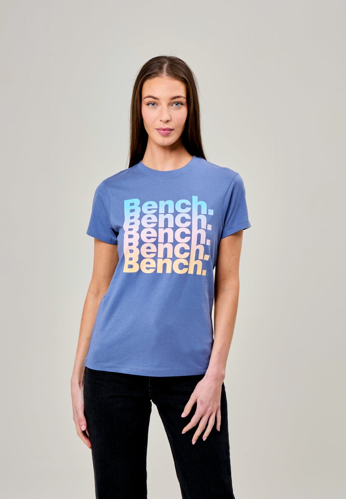 bench-trixe-damen-t-shirt-white-logoprint image 8