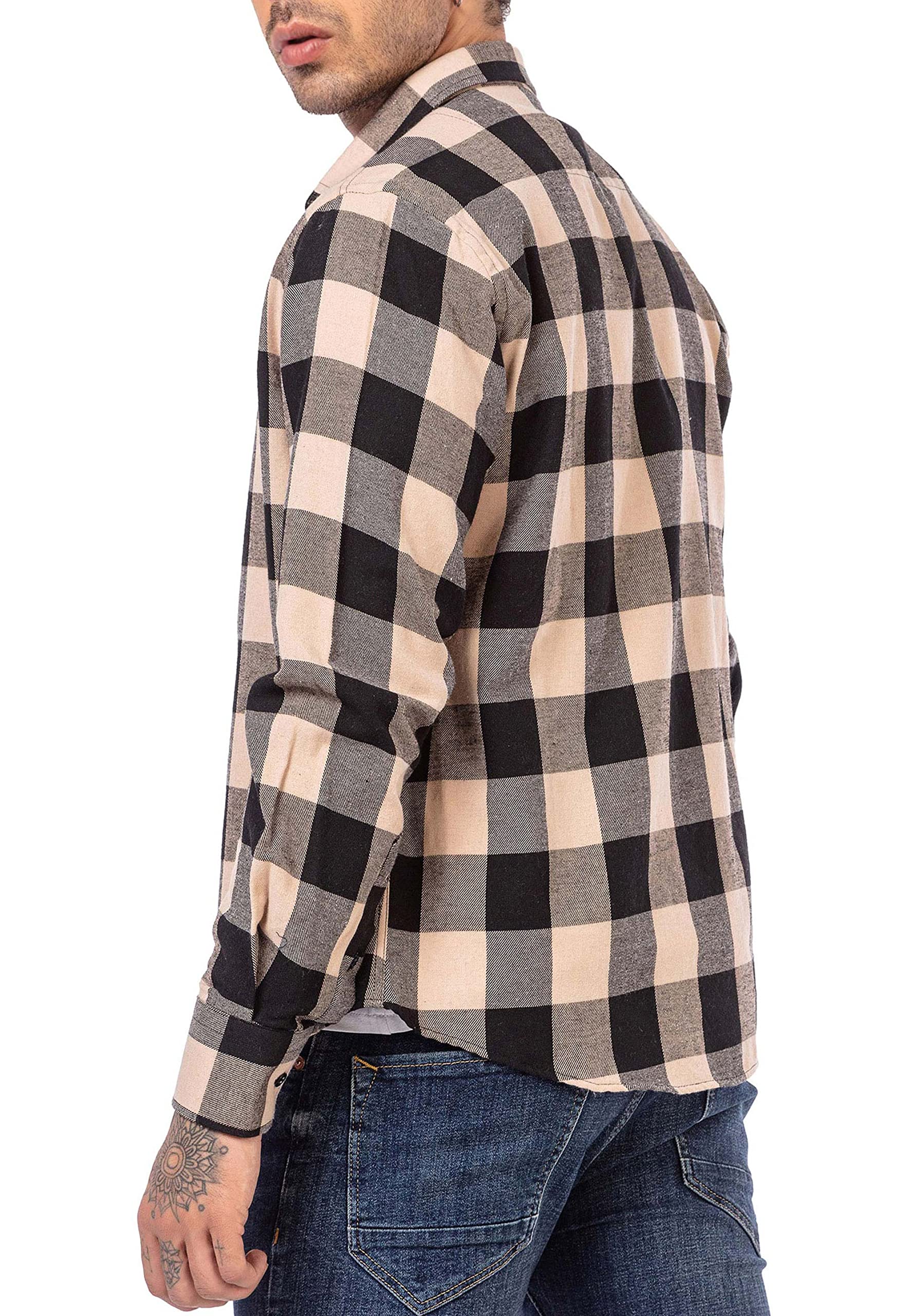 redbridge-hemd-herren-freizeithemd-kariert-beige-holzf-llerhemd image 4