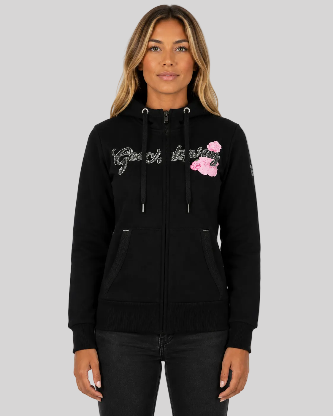 geographical-norway-gelphine-damen-sweatjacke-schwarz image 1
