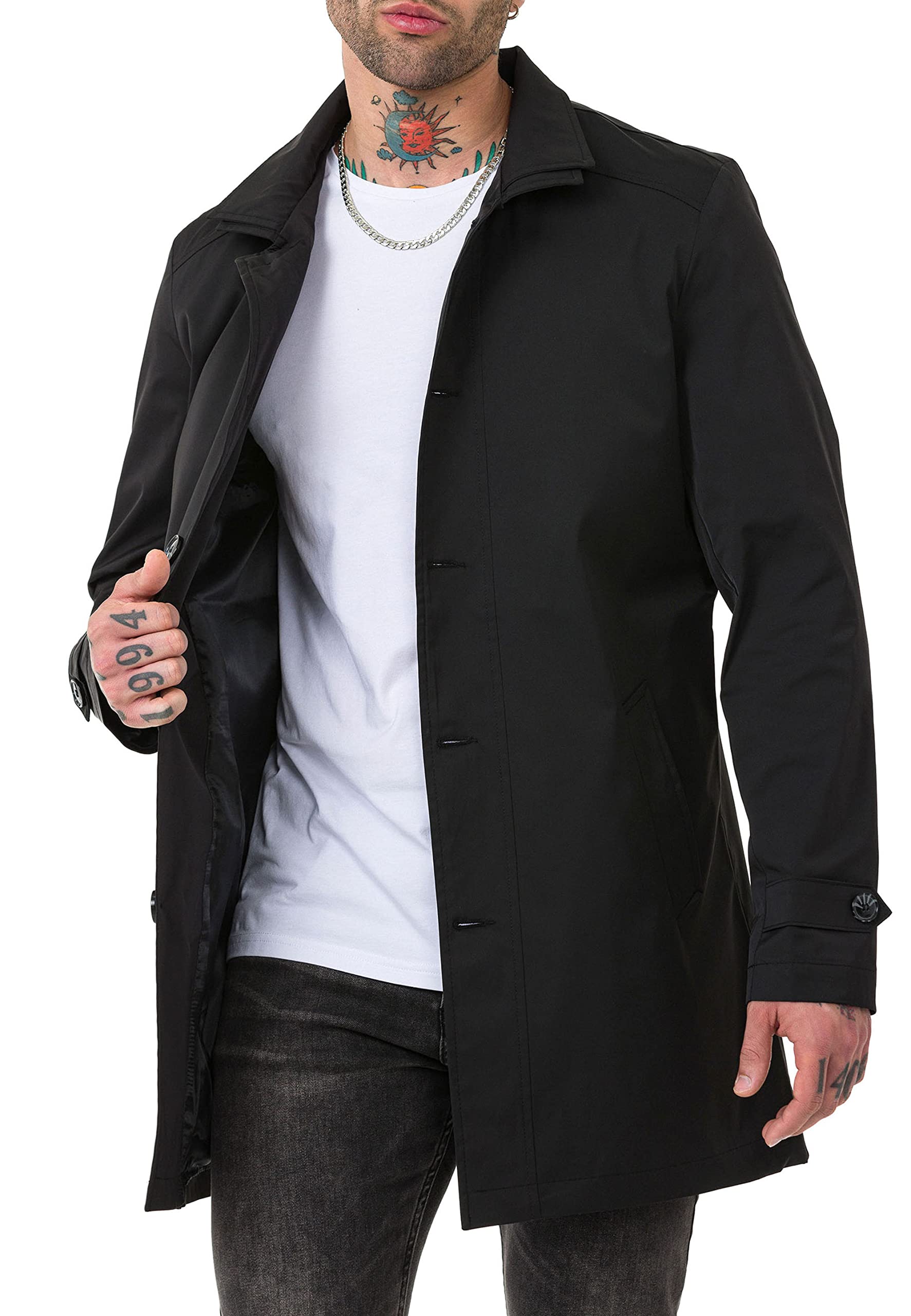 redbridge-trenchcoat-mantel-beige-baumwollmix-herren image 6