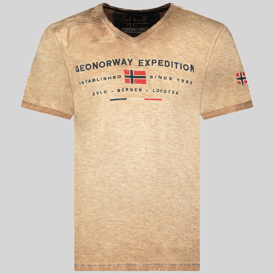 geographical-norway-jiwash-herren-t-shirt-blau-v-ausschnitt image 8