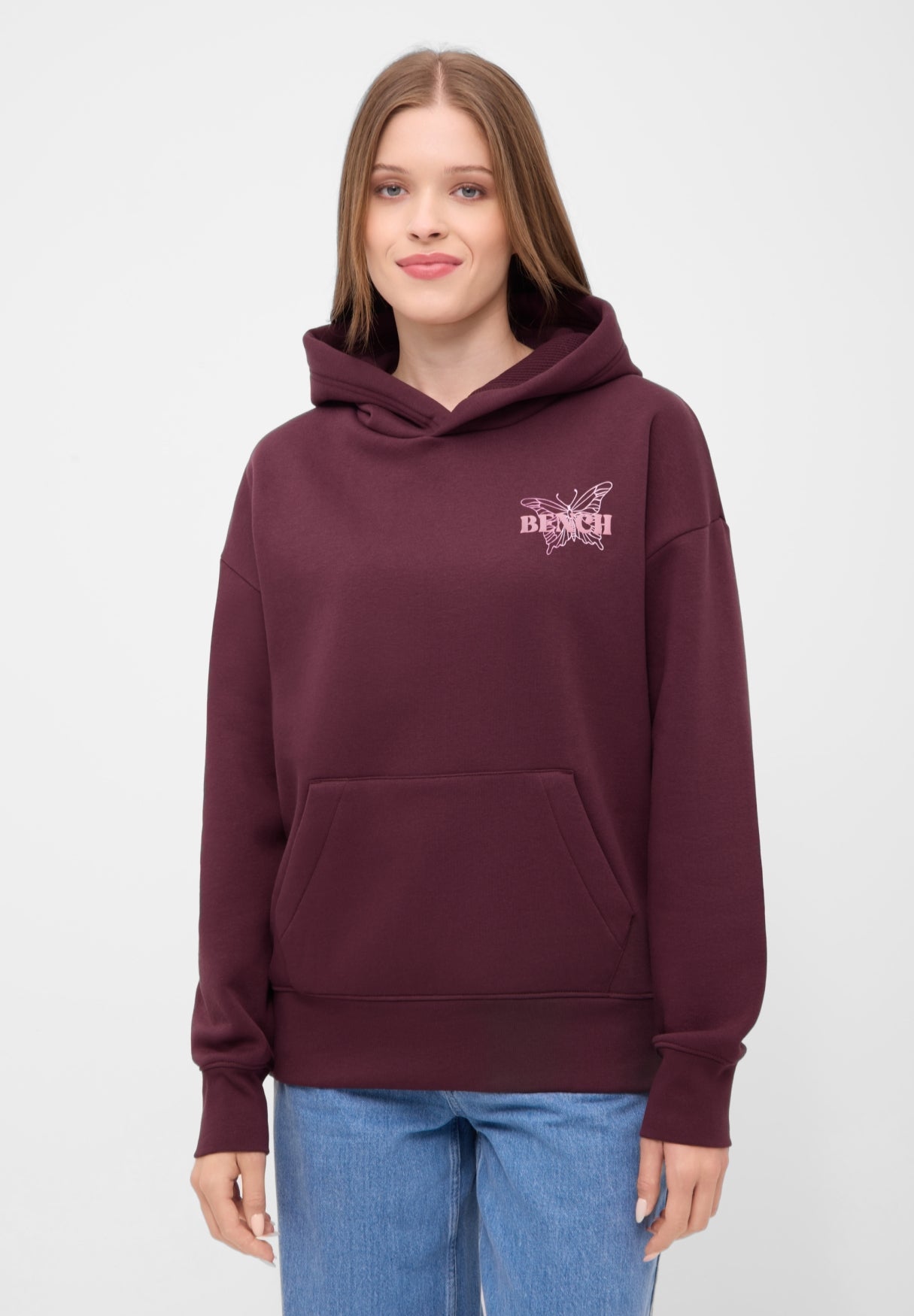 bench-warly-hoodie-damen-mauve-wine-schmetterling image 2