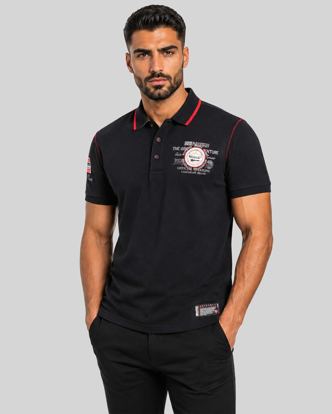 geographical-norway-kilsvik-polo-herren-schwarz-baumwolle image 1