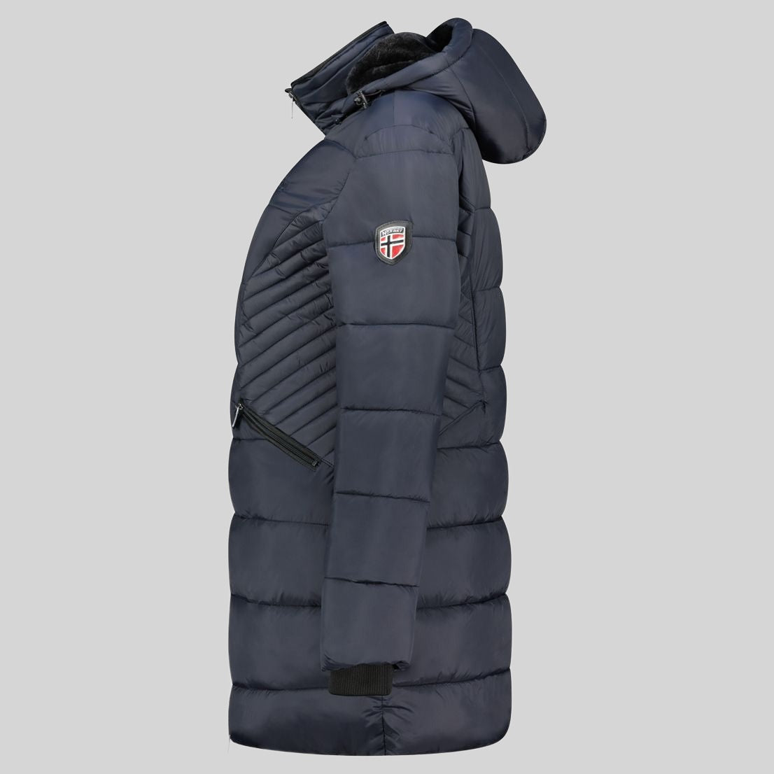 geographical-norway-bee-damen-steppjacke-marine-mit-kapuze image 5