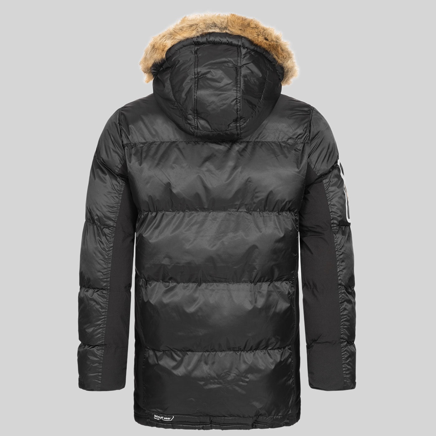 geographical-norway-danone-herren-parka-schwarz-winter-fellkapuze image 2