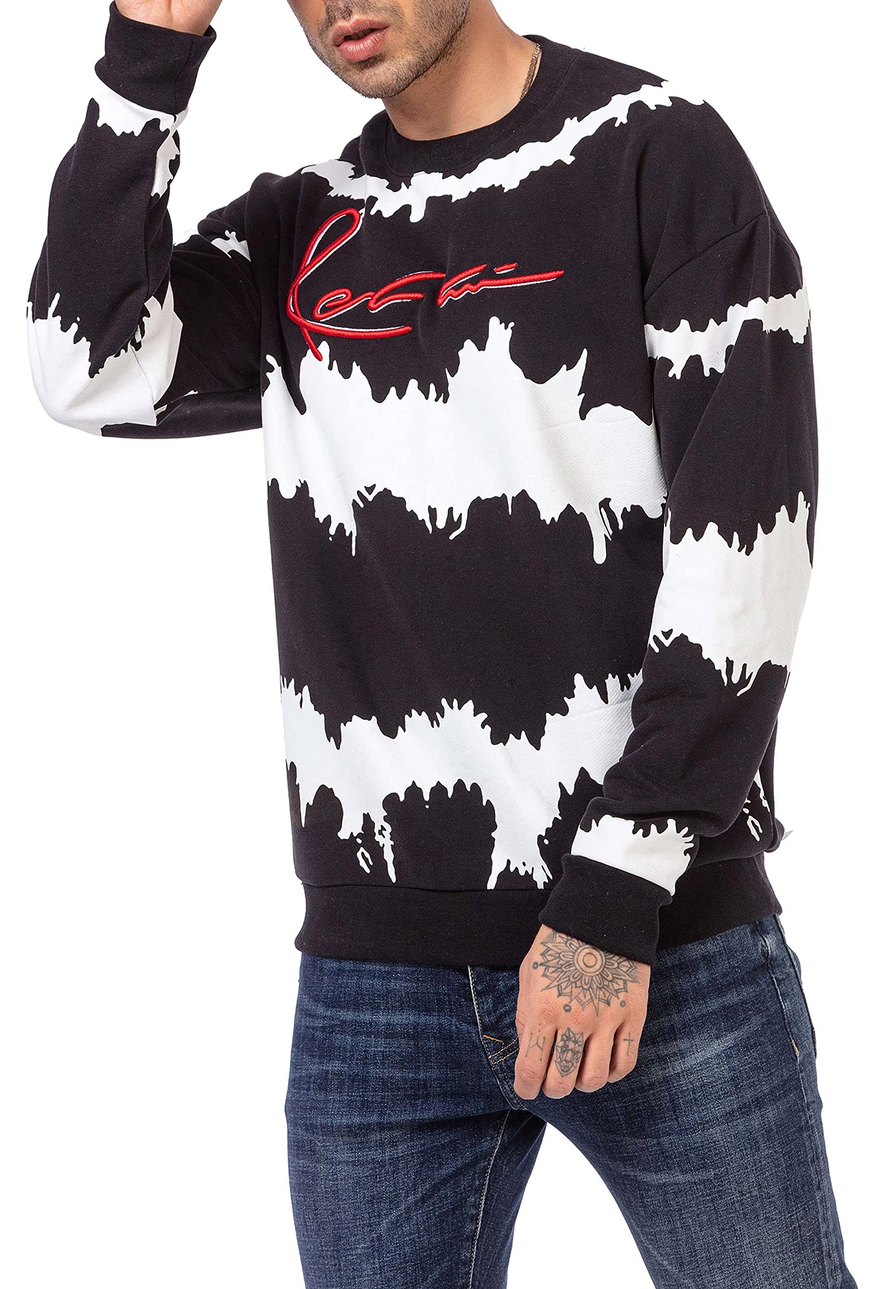 redbridge-sweatshirt-rundhals-pullover-schwarz-wei-l image 3