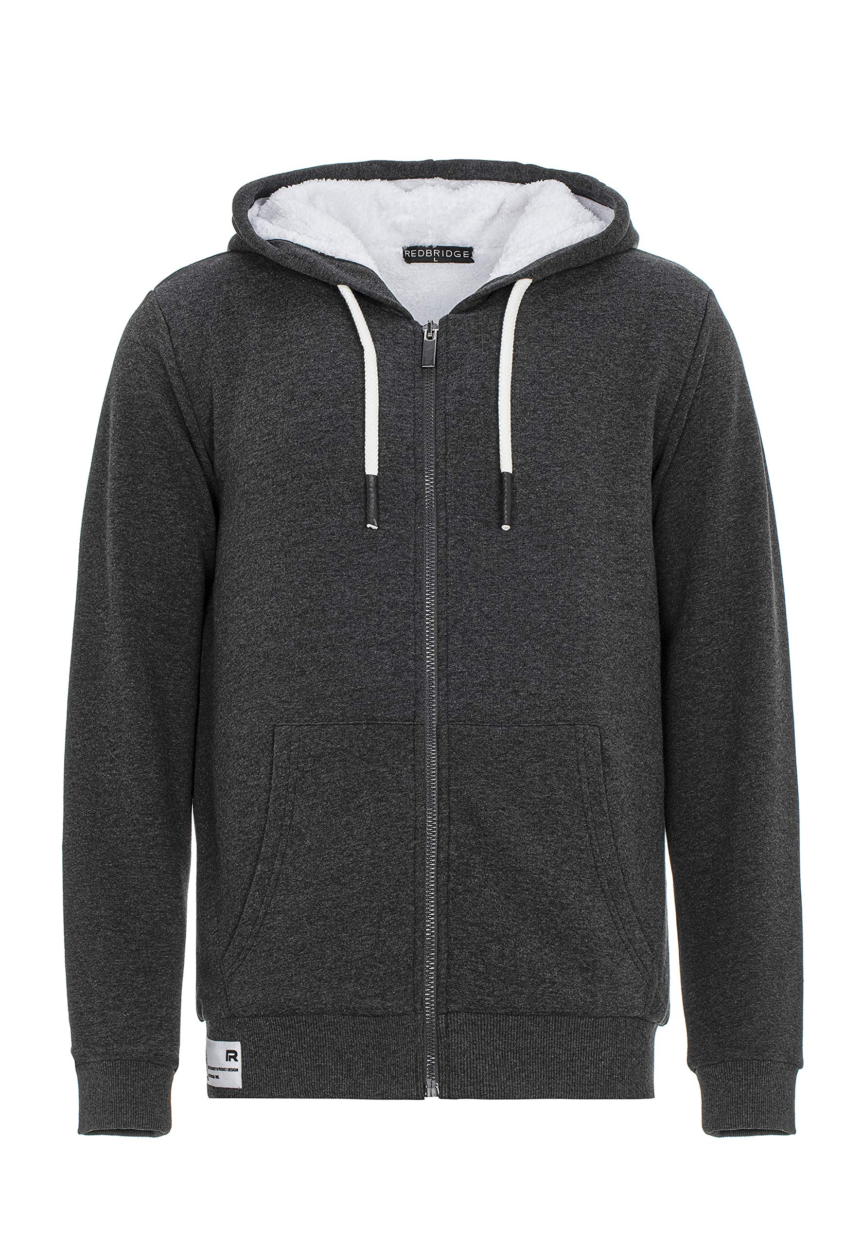 redbridge-teddyfell-sweatjacke-hoodie-herren-gef-ttert image 1