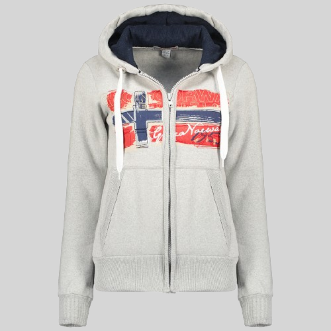 geographical-norway-gayto-damen-hoodie-hellgrau-print image 3