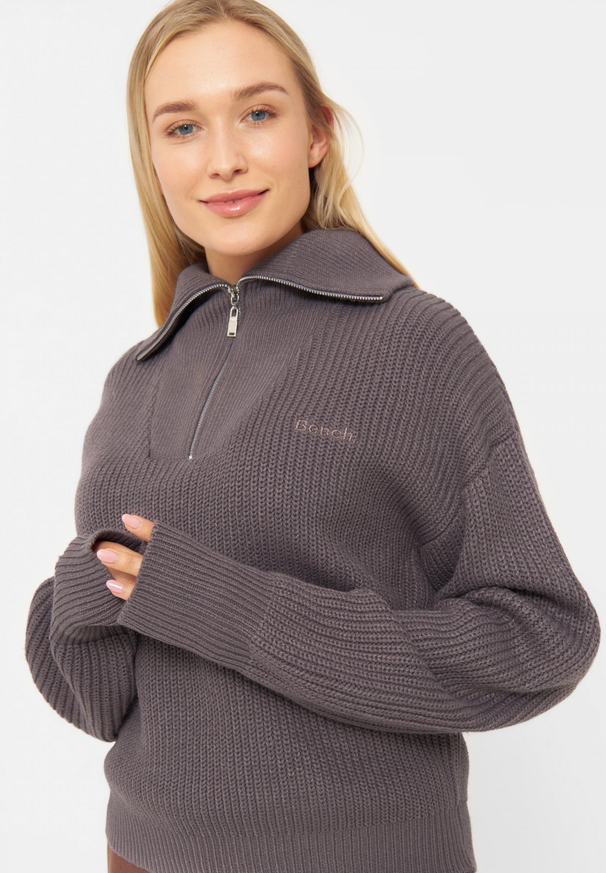bench-thurynn-strickpullover-damen-black-oversized image 7