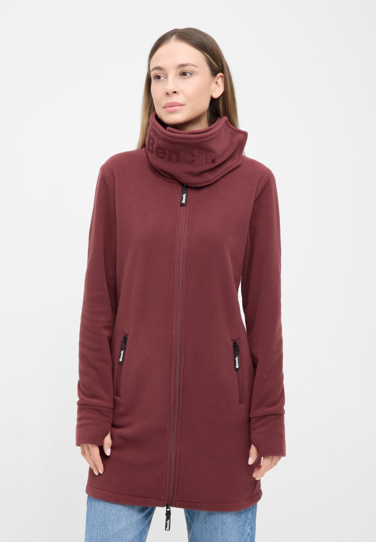 bench-bridgit-fleece-mantel-damen-schwarz-slim-fit image 2