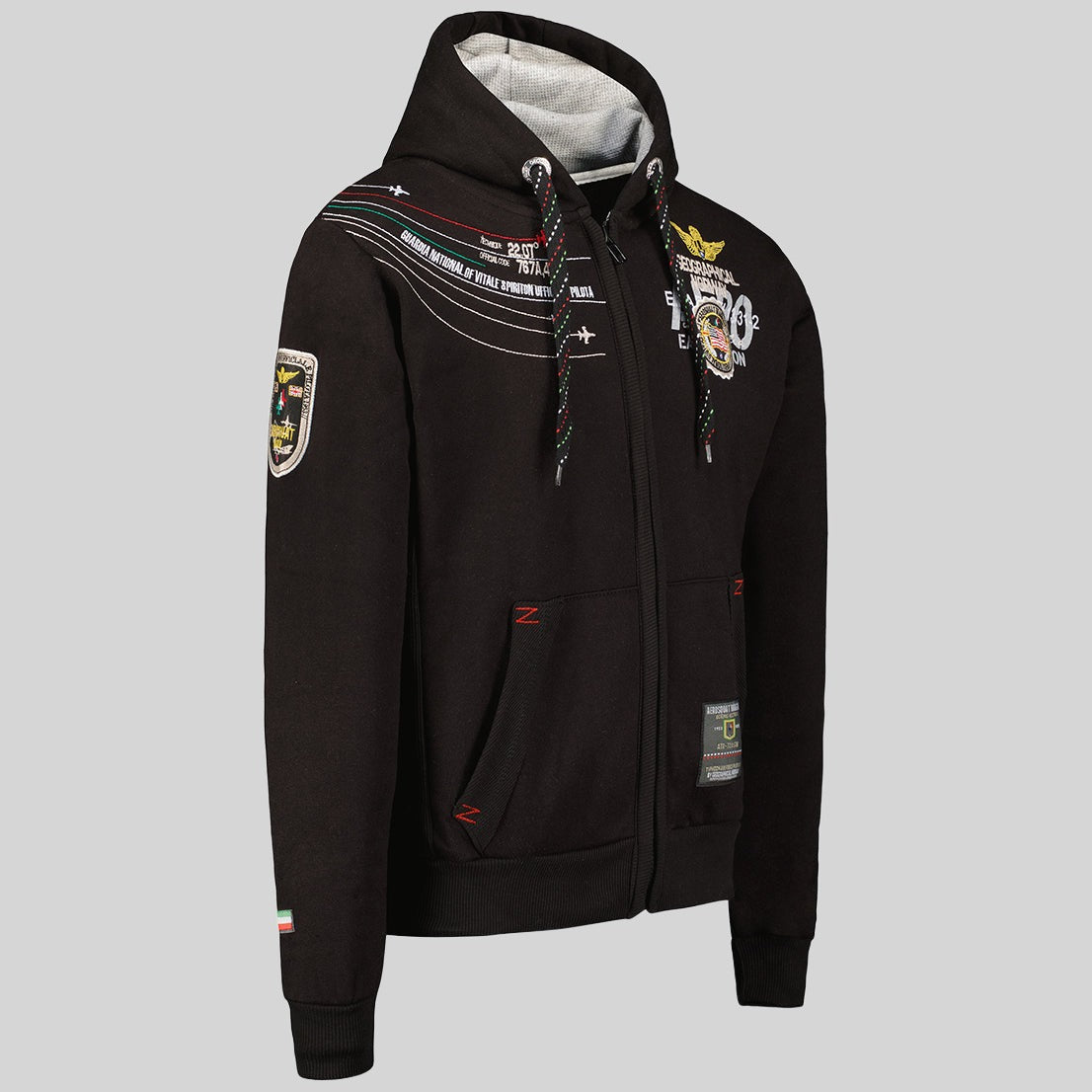 geographical-norway-faero-herren-hoodie-schwarz-mit-logos image 8