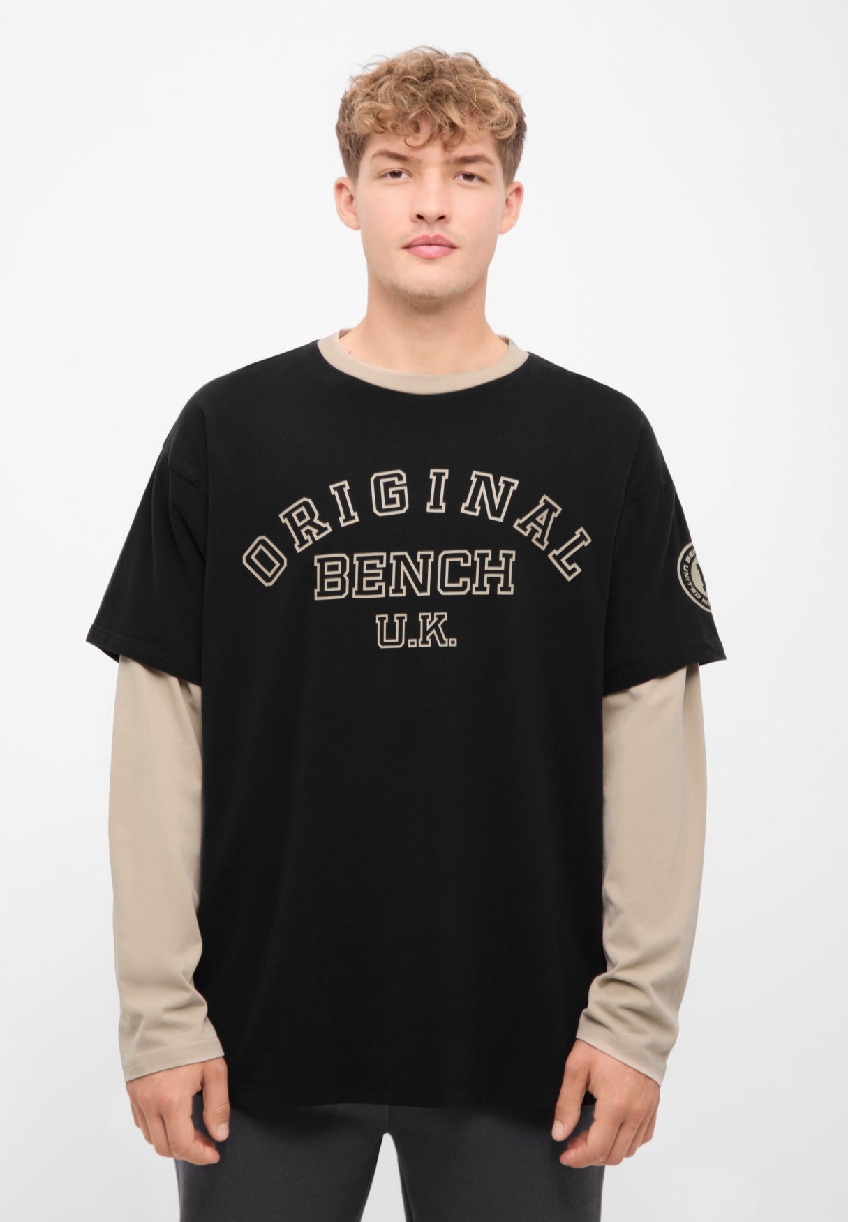 bench-noel-longsleeve-sweatshirt-herren-stonewash-loose-fit image 2