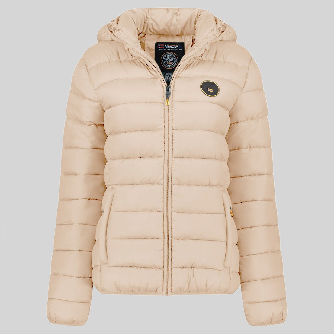 geographical-norway-atikamap-damen-steppjacke-beige-mit-kapuze image 2