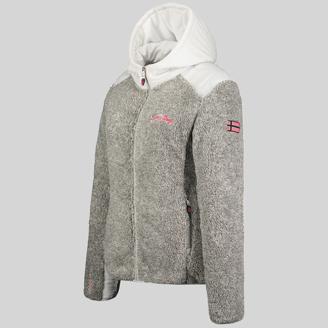 geographical-norway-theylor-fleecejacke-damen-marine-kapuze image 3