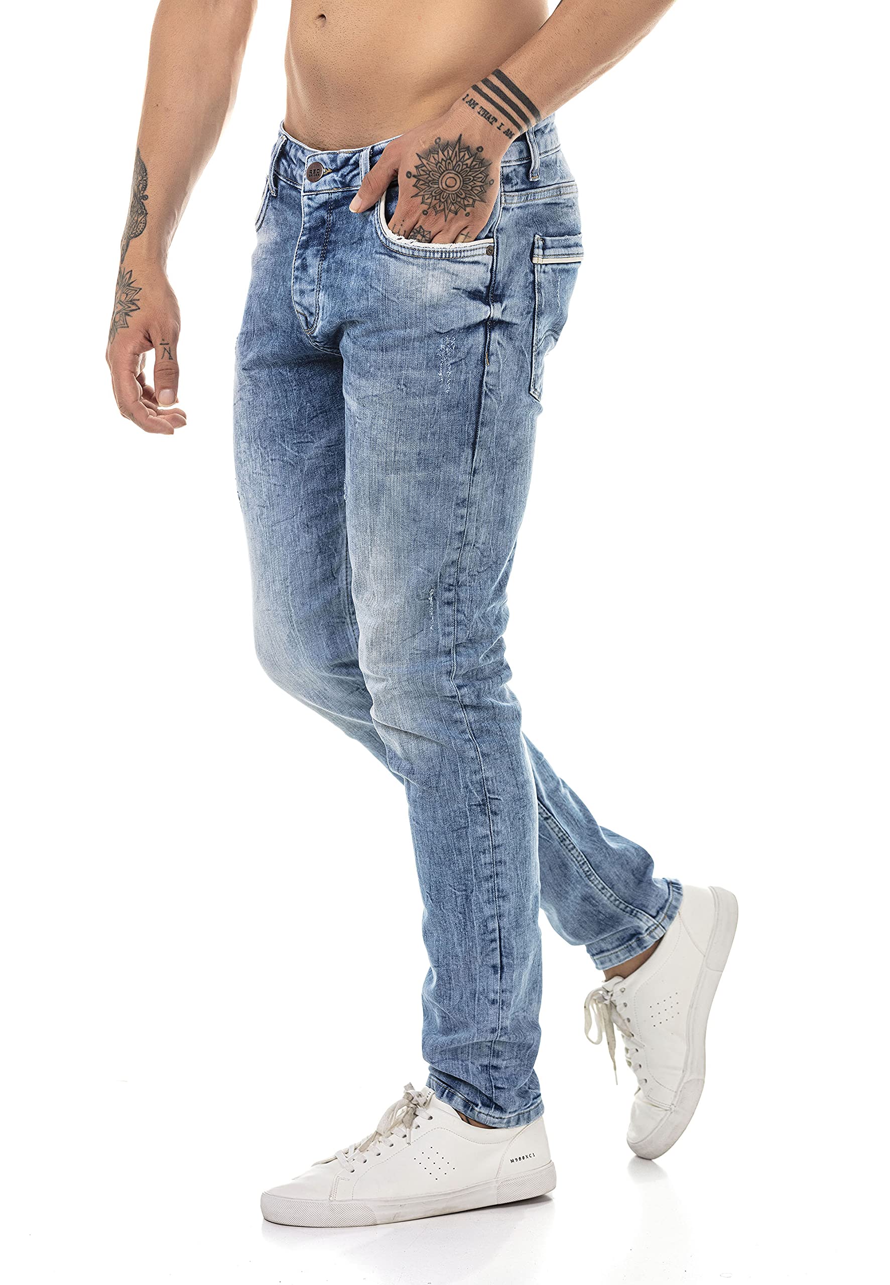 redbridge-jeans-herren-denim-pants-freizeithose-used-look image 1