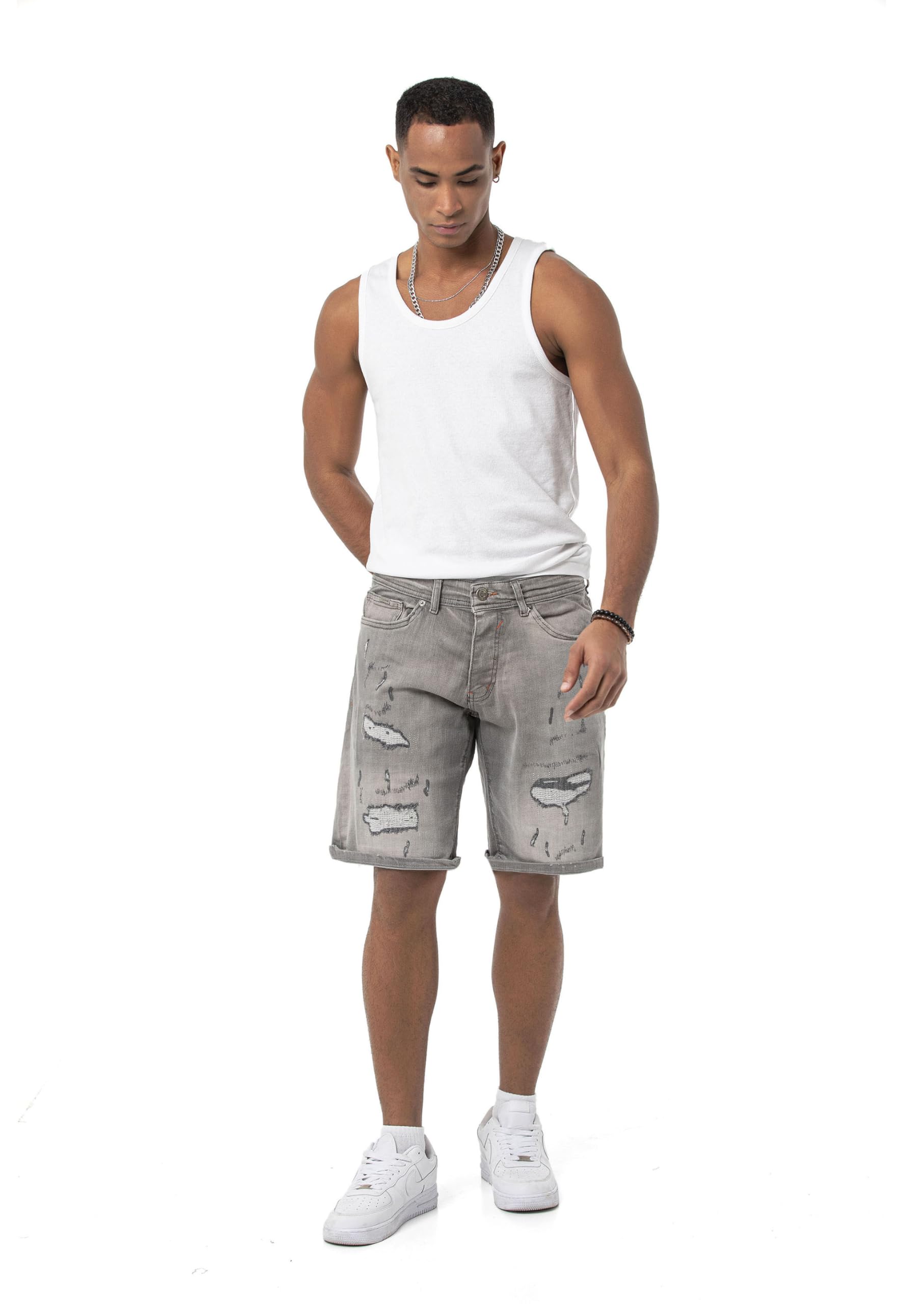 redbridge-shorts-m4897-jeans-shorts-herren-denim-distressed image 7