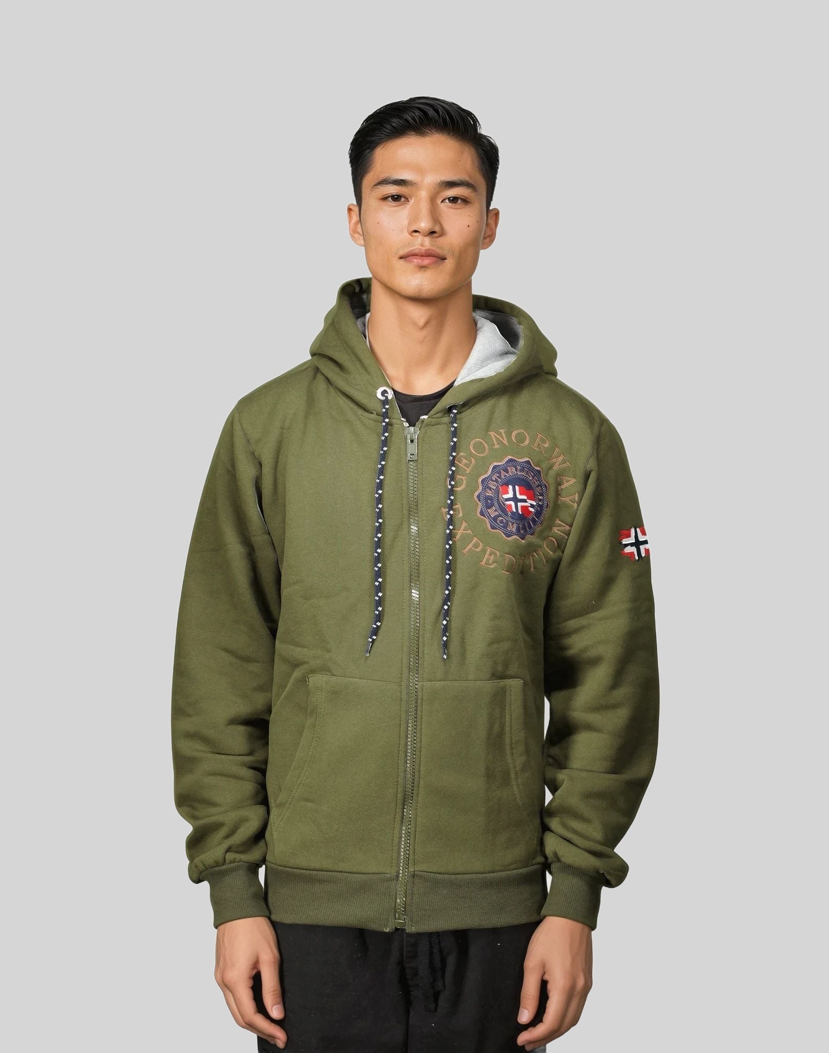 geographical-norway-geganto-sweatshirt-schwarz-hoodie-baumwolle image 6