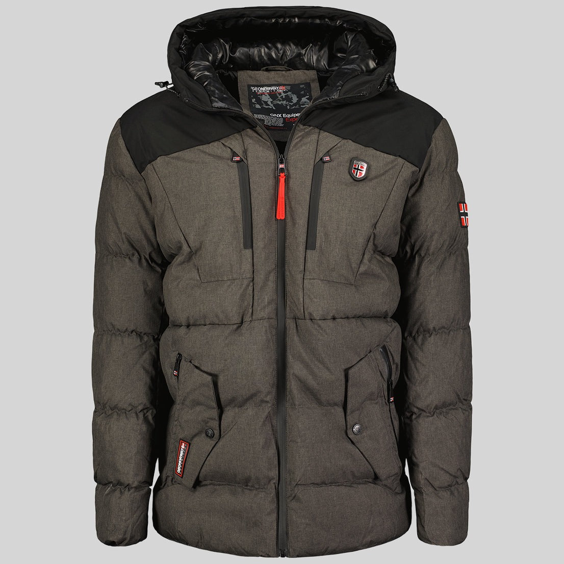 geographical-norway-cashblend-parka-herren-dunkelgrau-kapuze image 7