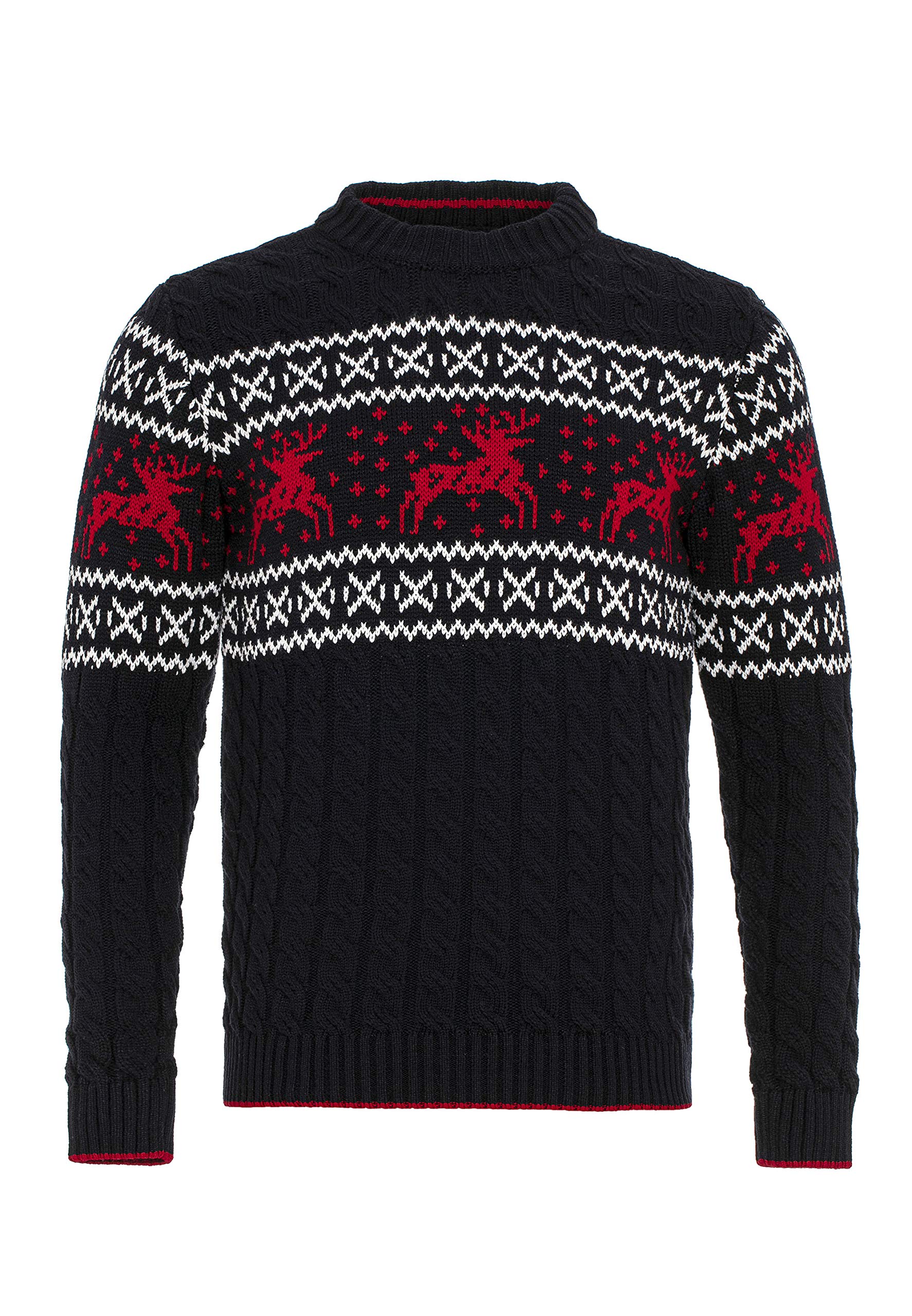 redbridge-m3119-norweger-pullover-herren-slim-fit-blau-l-rentier image 6