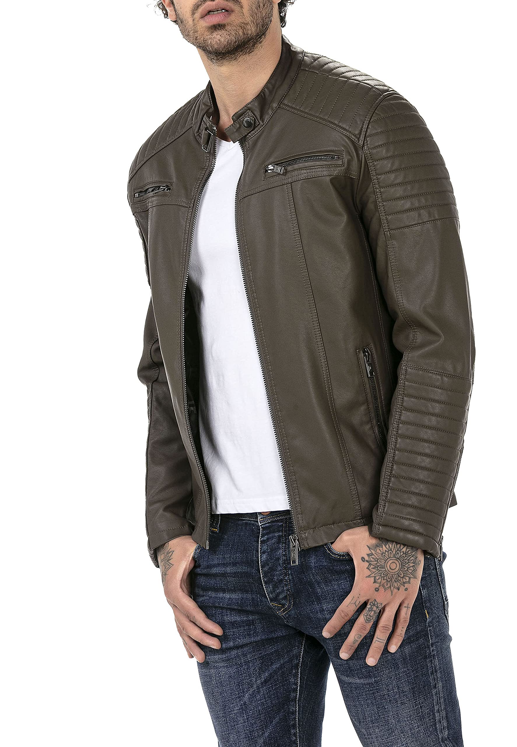 redbridge-bikerjacke-herren-schwarz-kunstleder-m6013 image 5