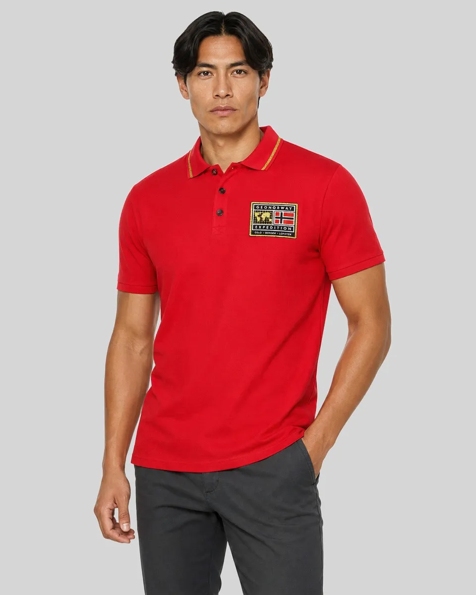 geographical-norway-karite-herren-polo-rot-baumwolle image 1