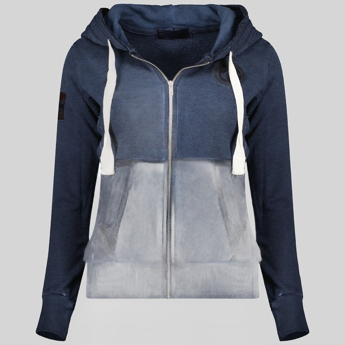 geographical-norway-gexcellence-damen-hoodie-hellgrau-sweatshirt image 6