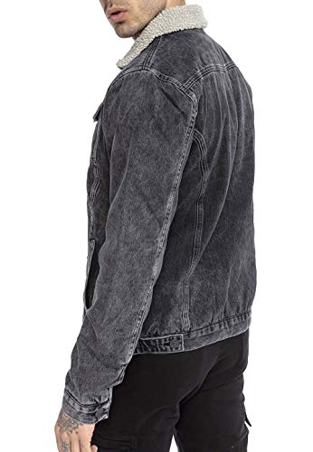 redbridge-jeansjacke-herren-denim-gef-ttert-blau-winter-bergangsjacke image 8