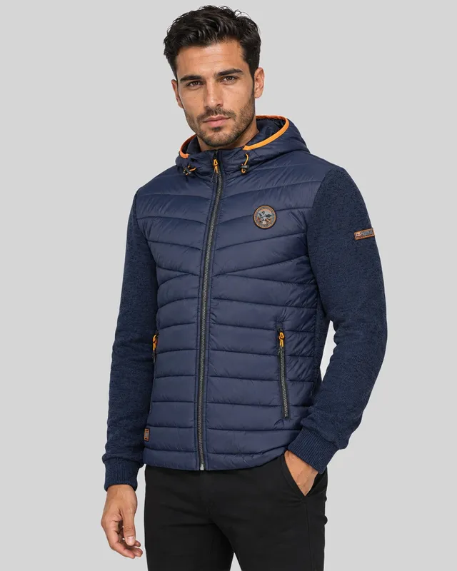geographical-norway-ummos-fleecejacke-herren-marine-kapuze image 1