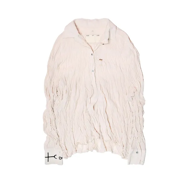 milk-of-lime-crinkled-shirt-hemd-white-ashes image 1