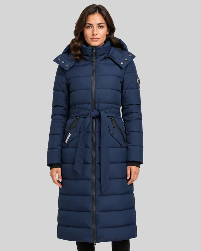 geographical-norway-cabima-damen-parka-khaki-lang-mit-g-rtel image 1