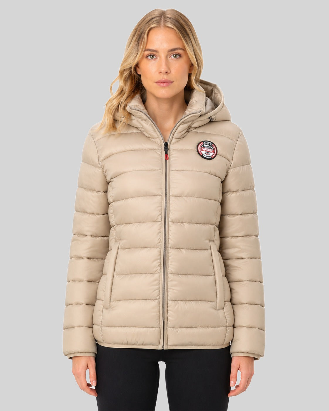 geographical-norway-atikabadge-damen-steppjacke-beige-kapuze image 1