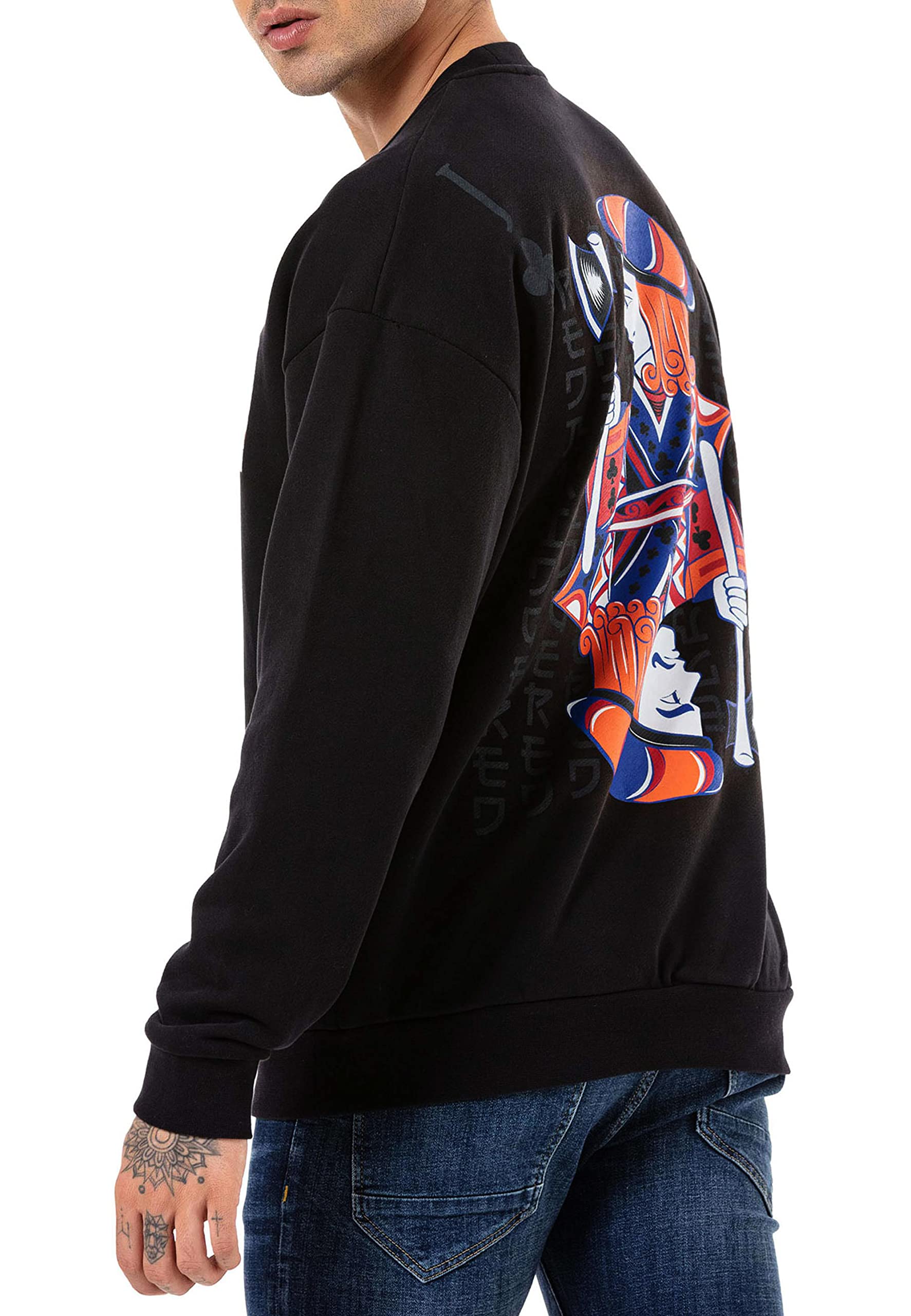 redbridge-k-nig-karte-pullover-sweatshirt-herren-bestickt-beige image 2