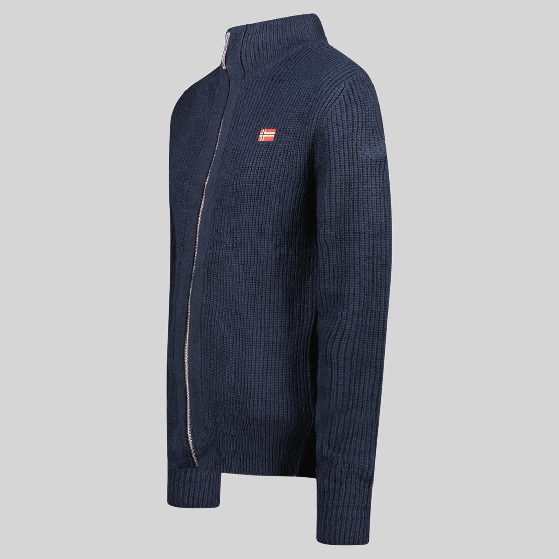 geographical-norway-flexible-damen-strickjacke-marine-mit-zip image 4