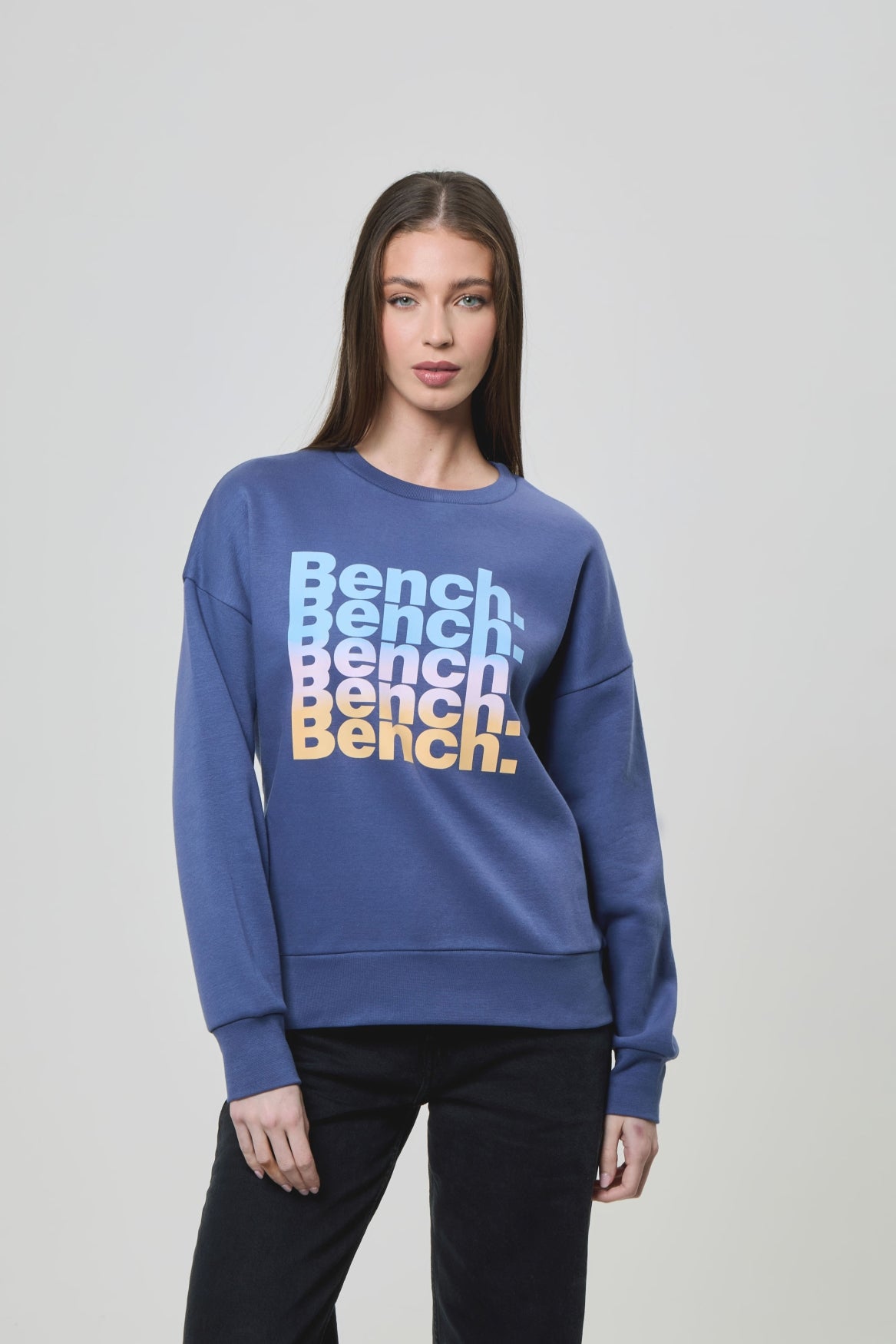 bench-olline-sweatshirt-damen-white-logo-baumwollmix image 7