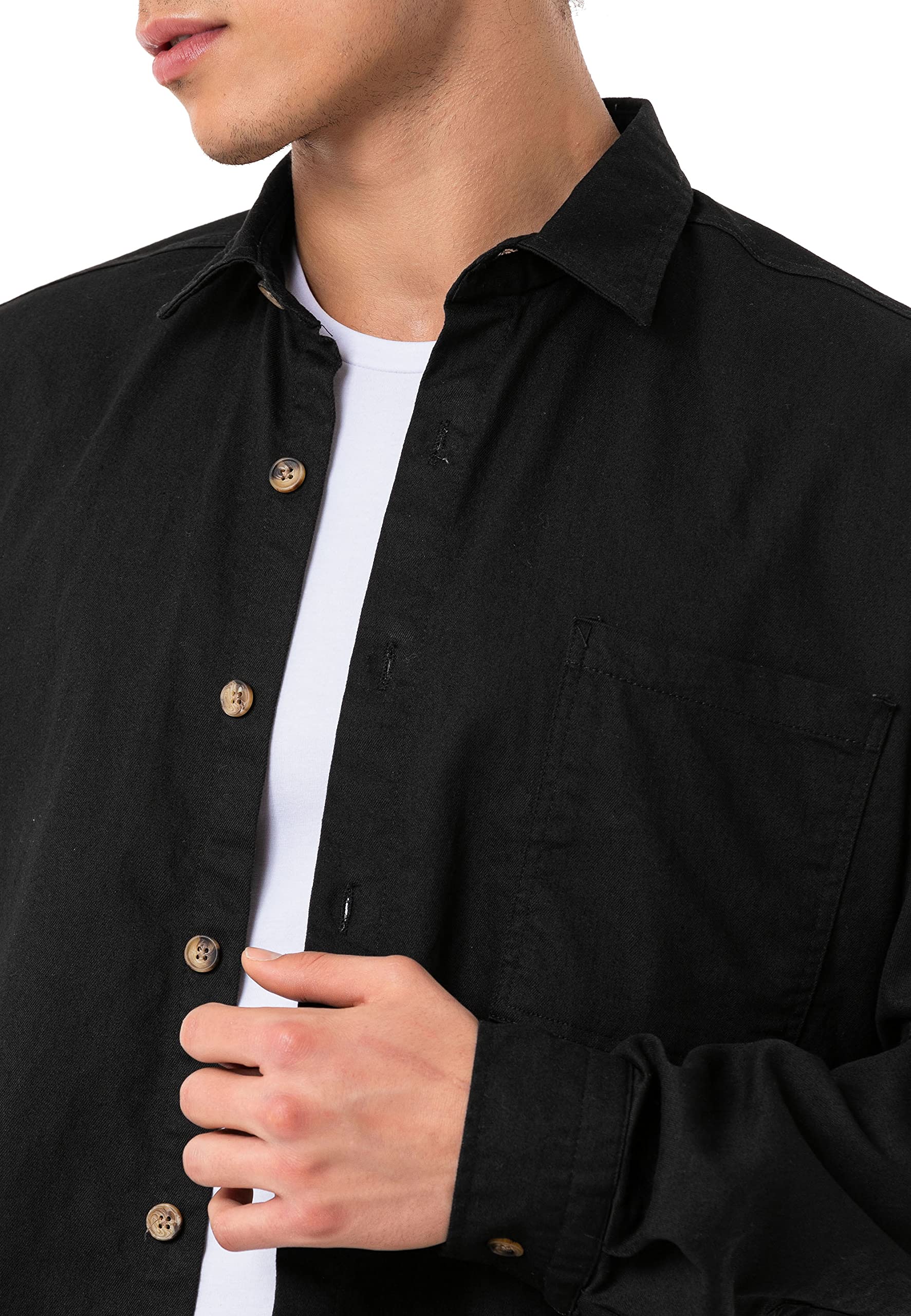 redbridge-jeanshemd-denim-herren-schwarz-baumwolle image 5