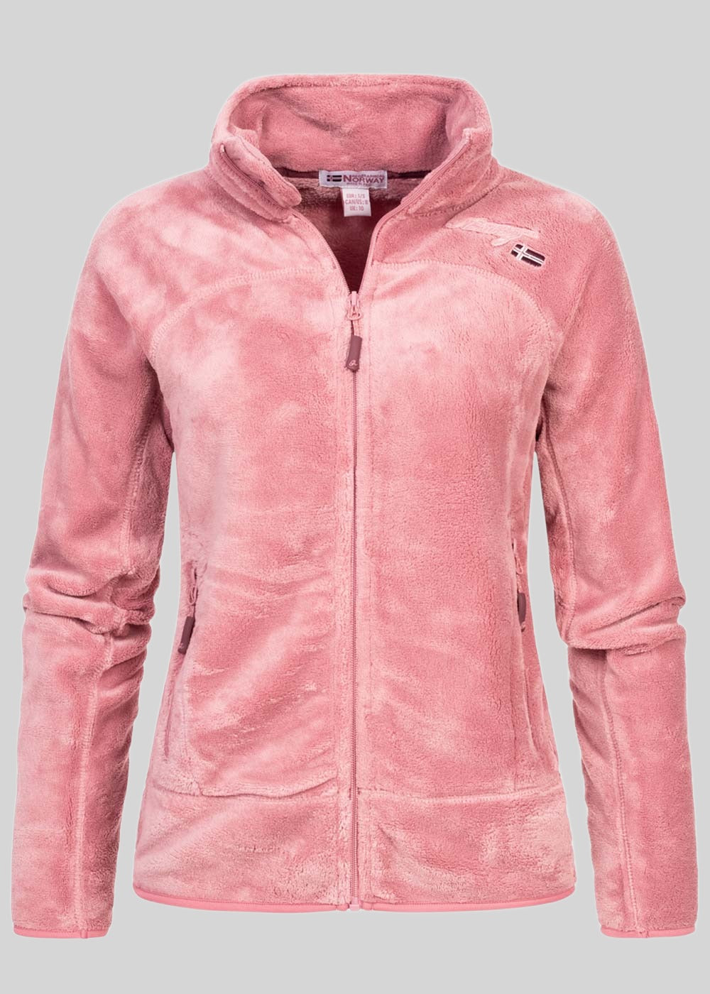 geographical-norway-upaline-fleecejacke-damen-schwarz-rei-verschluss image 3