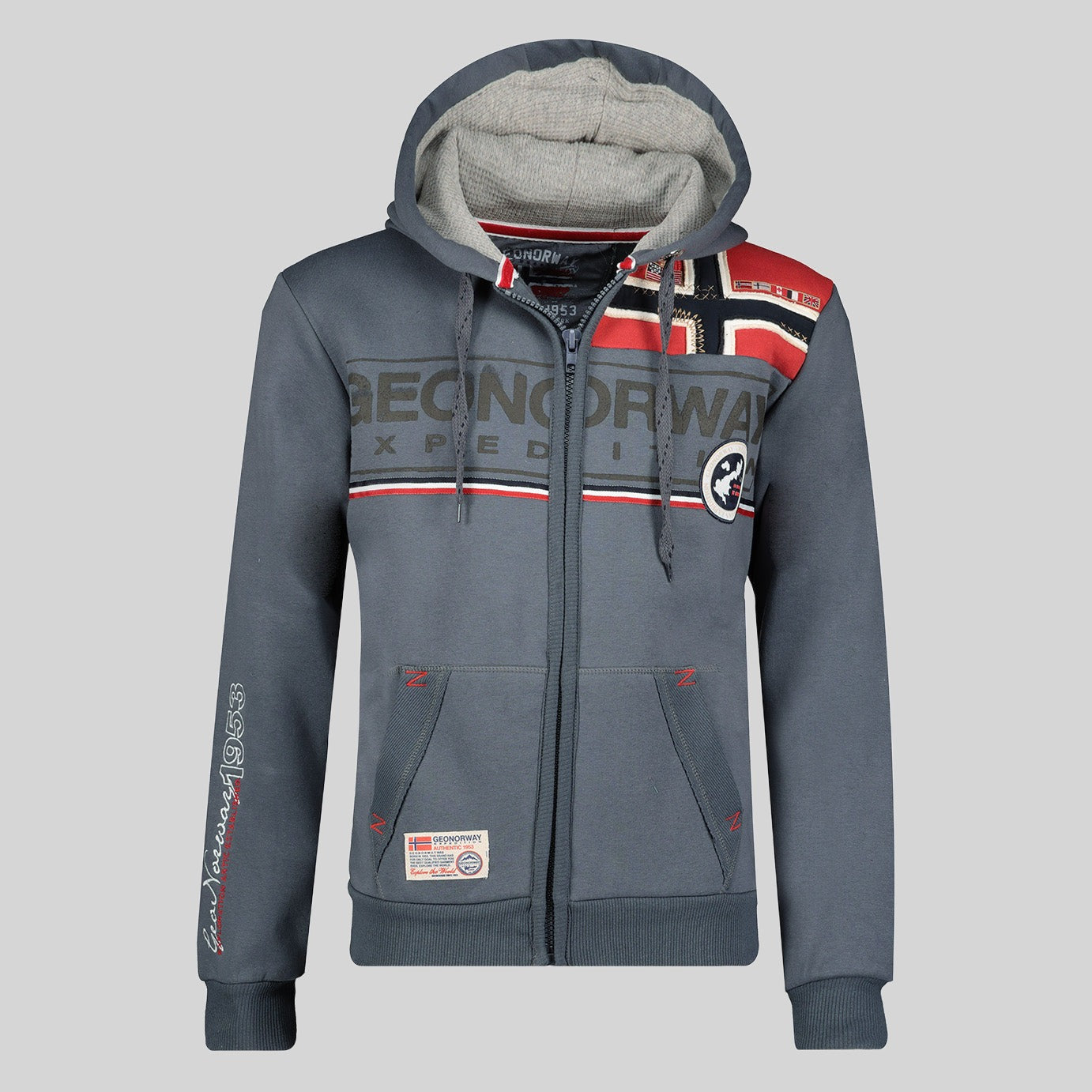 geographical-norway-flipper-herren-hoodie-schwarz-l-mit-kapuze image 5