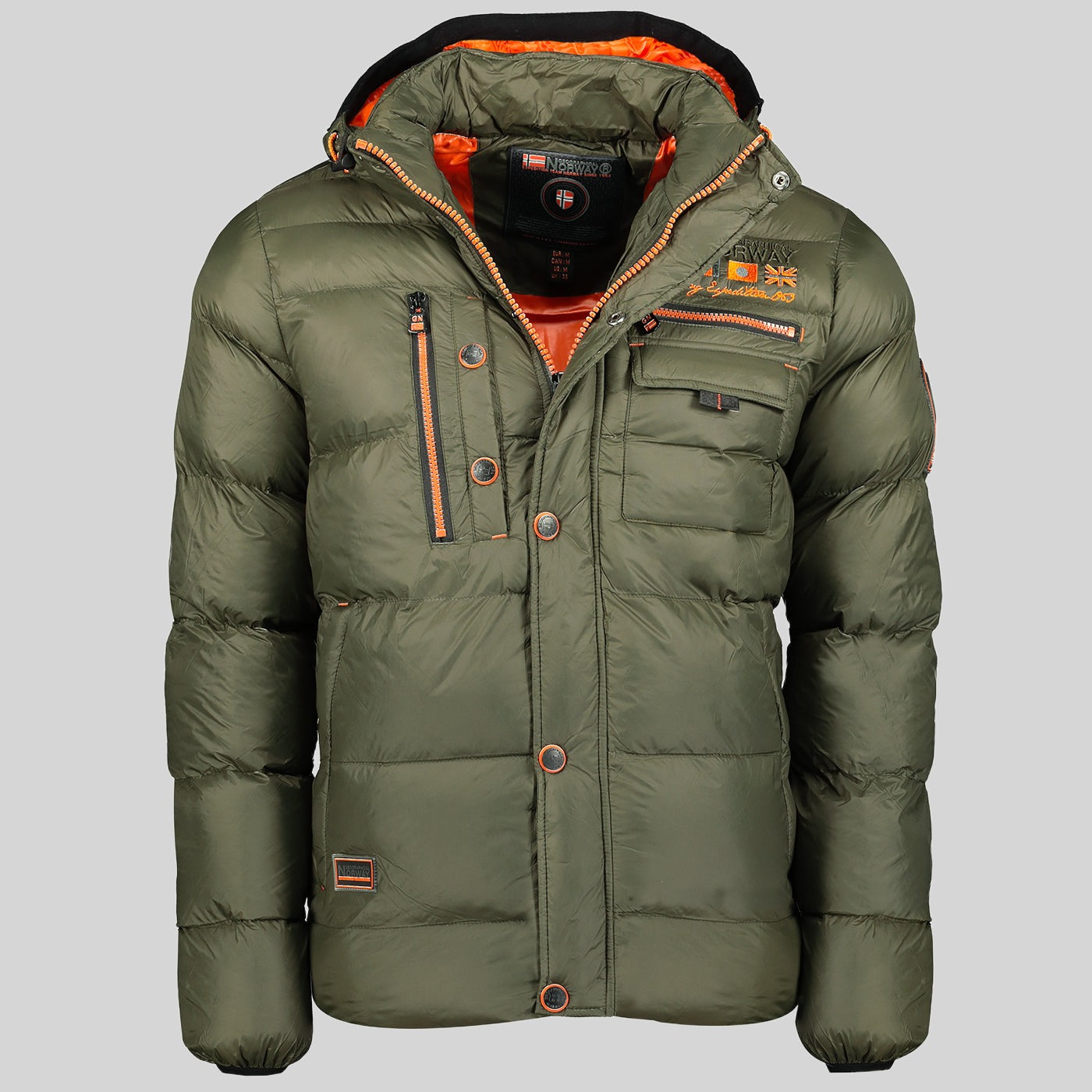 geographical-norway-citernier-herren-steppjacke-kaki-kapuze image 3