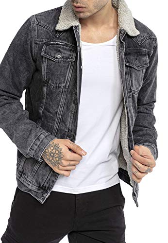 redbridge-jeansjacke-herren-denim-gef-ttert-blau-winter-bergangsjacke image 6
