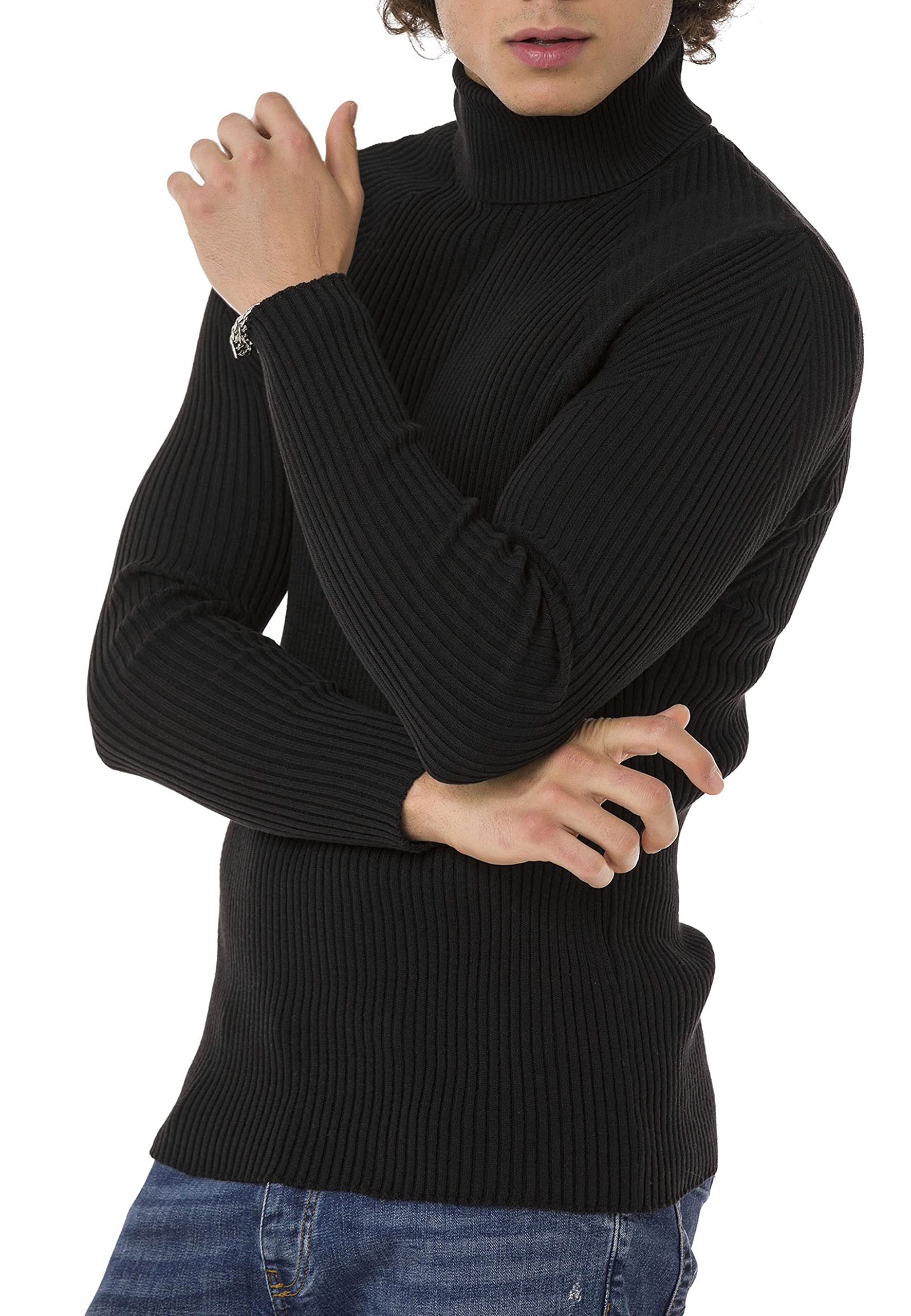 redbridge-rollkragenpullover-herren-strick-schwarz image 5