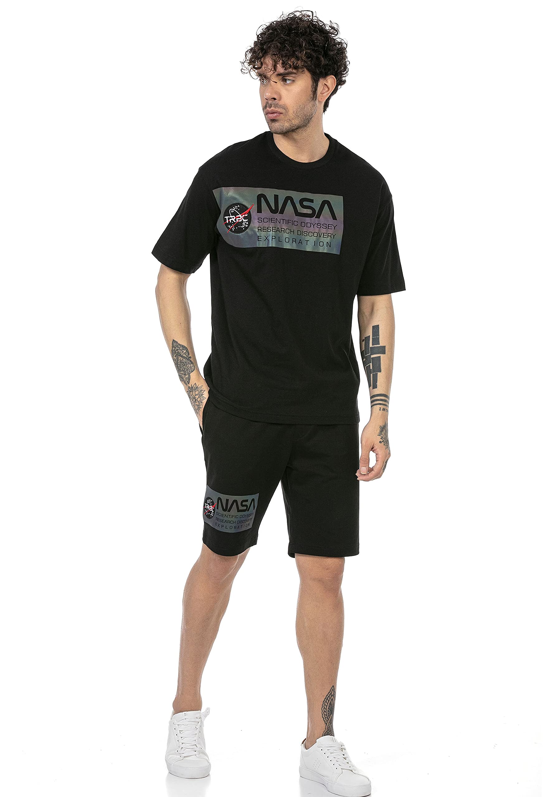 redbridge-shorts-sweatshorts-nasa-gr-l-schwarz image 6
