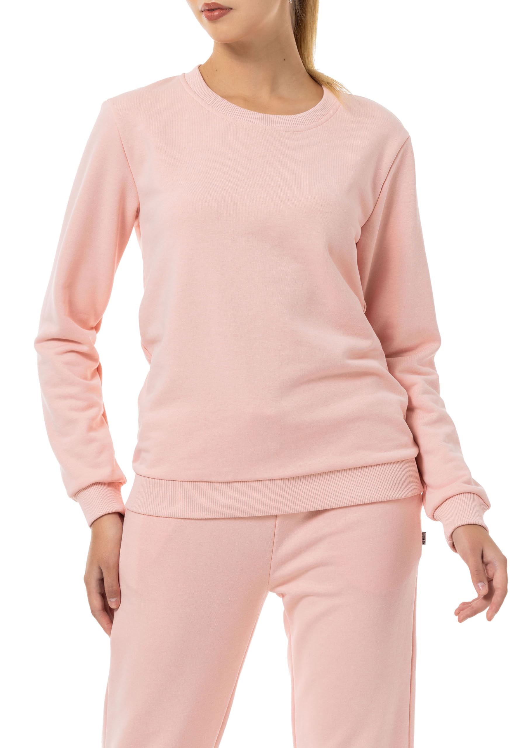 redbridge-pullover-basic-sweatshirt-damen-rosa-baumwolle image 2