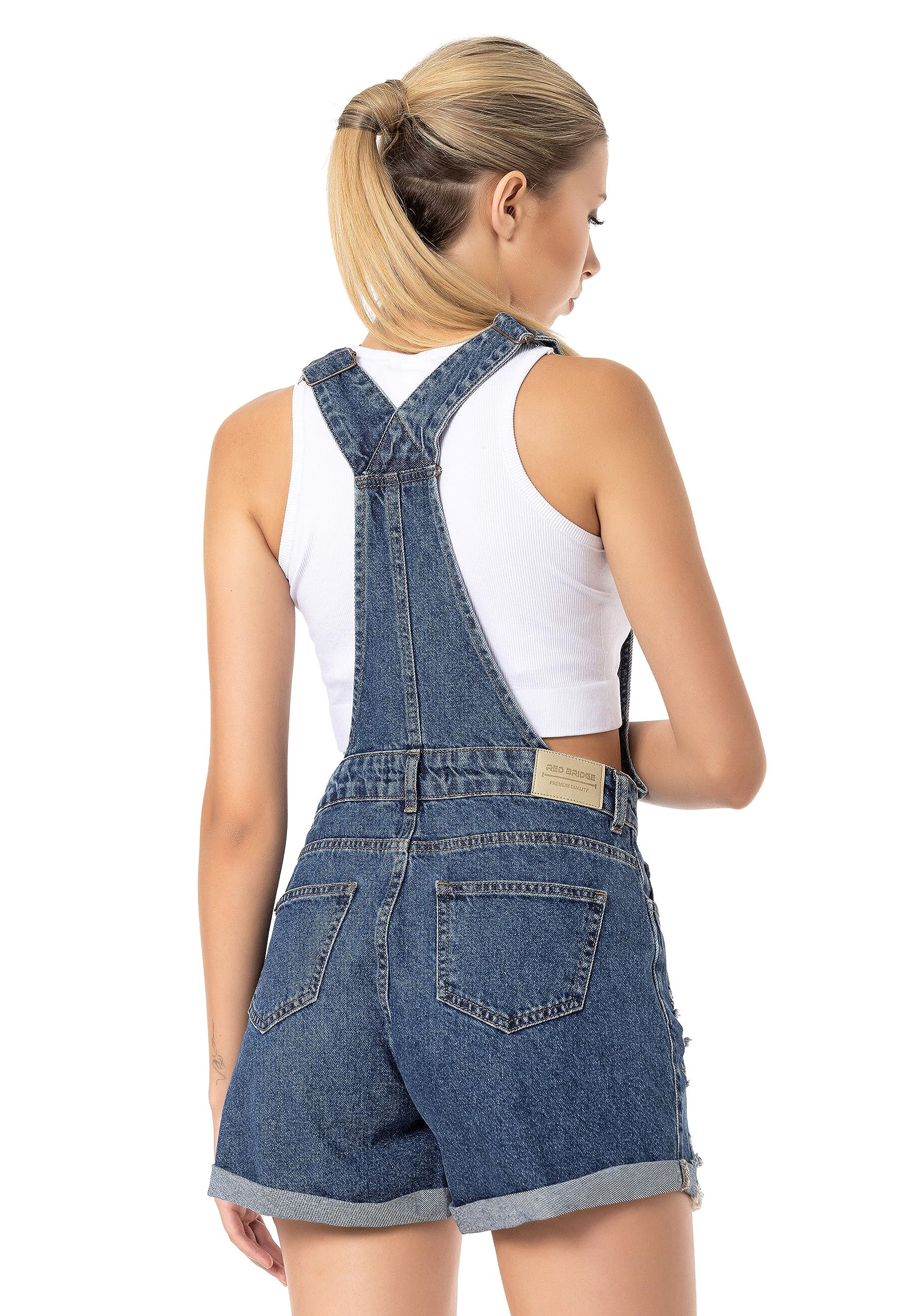 redbridge-hosen-latzhose-blau-30w-jeans-overall-stretch image 5