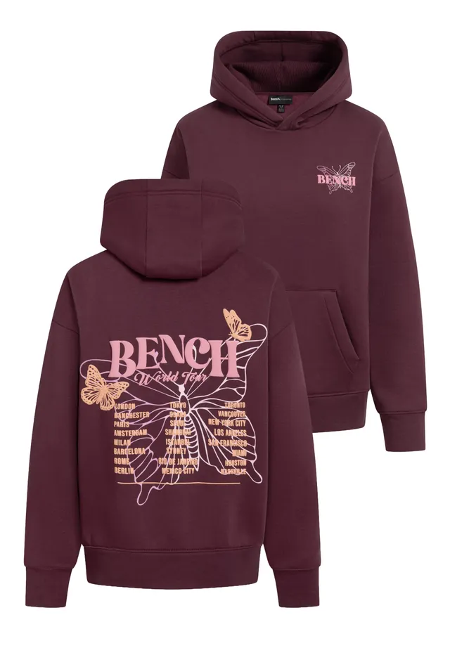 bench-warly-hoodie-damen-mauve-wine-schmetterling image 1