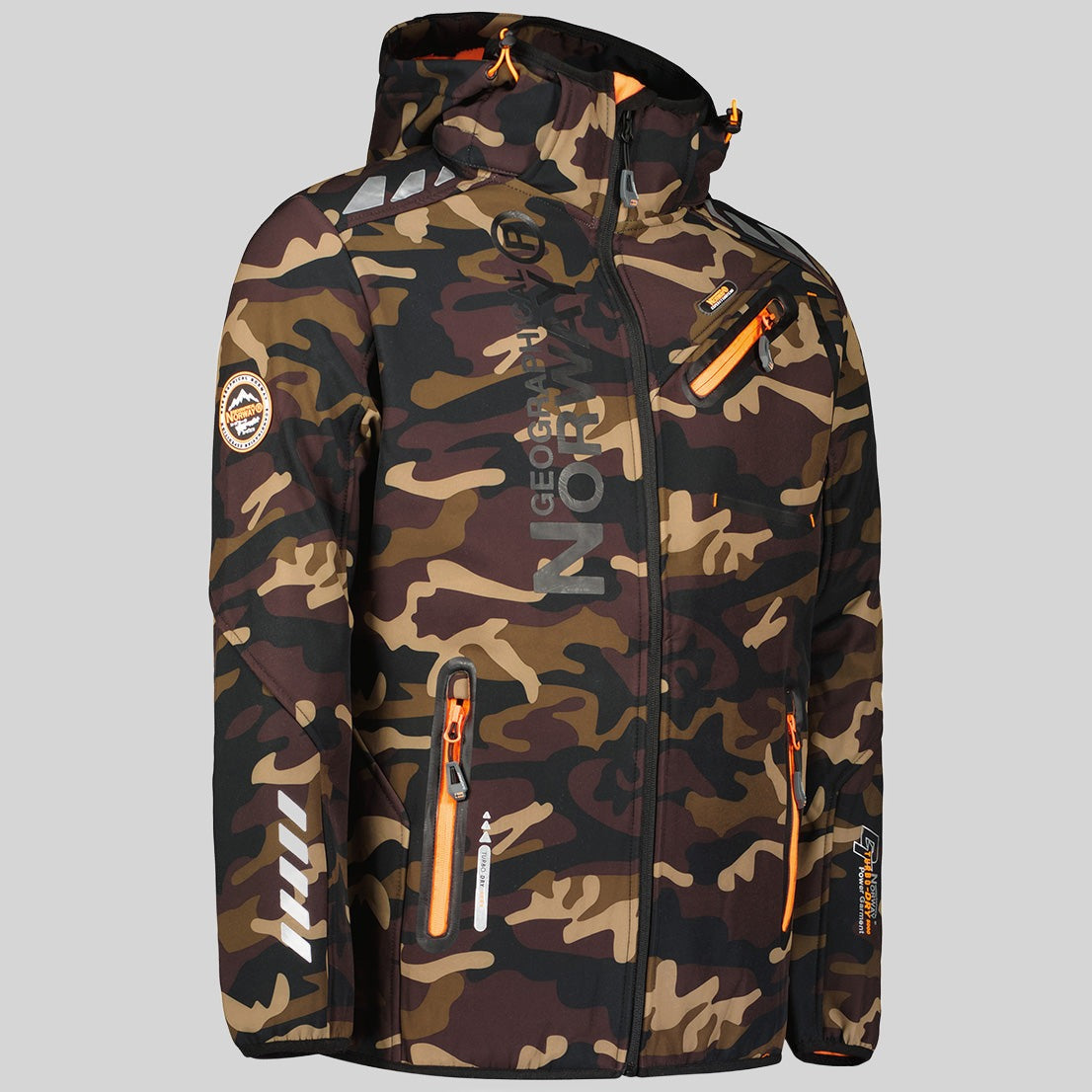 geographical-norway-royaute-camo-herren-softshelljacke-camo-kaki-orange-gr-e-l image 4