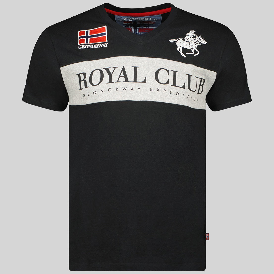 geographical-norway-jahorse-herren-t-shirt-schwarz-v-ausschnitt image 7